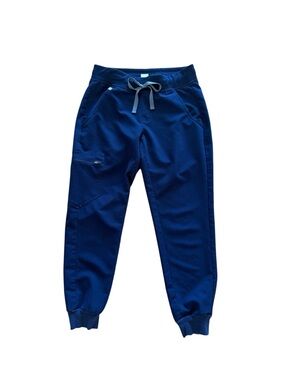 Figs Womens’ Navy Blue Drawstring Joggers Scrubs Pants Zamora Sz XS Petite EUC